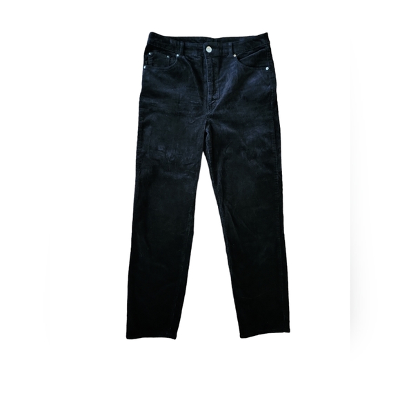 Black corduroy straight leg pants - Picture 8 of 12